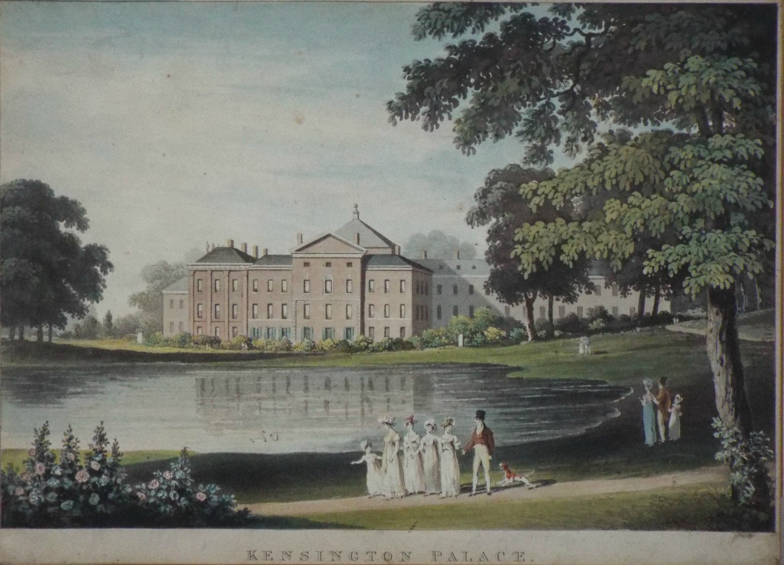 Aquatint - Kensington Palace.